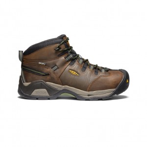 Keen Detroit XT Waterproof Erkek Iş Botu Kahverengi Yeşil | DER426AX