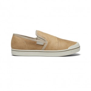 Keen Eldon Harvest Leather Erkek Slip On Ayakkabı Bej Rengi Gümüş | DDF5189XD