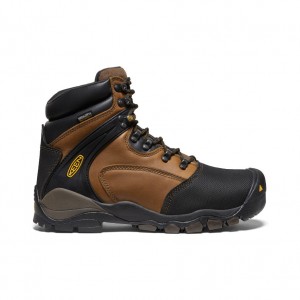 Keen Louisville 6" MET Waterproof Erkek Iş Botu Siyah Kahverengi | MPG617MA