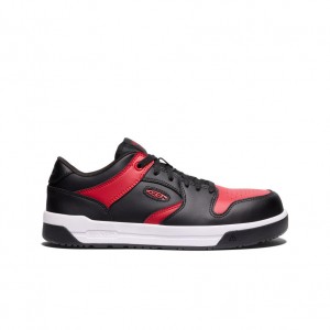 Keen Overton Erkek Iş Ayakkabısı Siyah Kırmızı | NZM6173IP