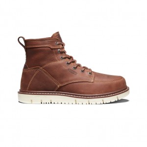 Keen San Jose 6" Kadın Iş Botu Koyu Kahverengi Beyaz | BEJ5181EF