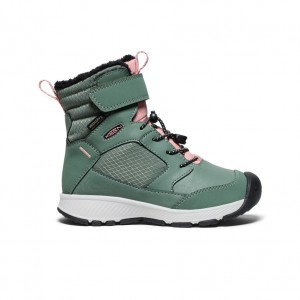 Keen Skua Waterproof Winter Çocuk Kar Botu Yeşil Pembe | NRW6245TN