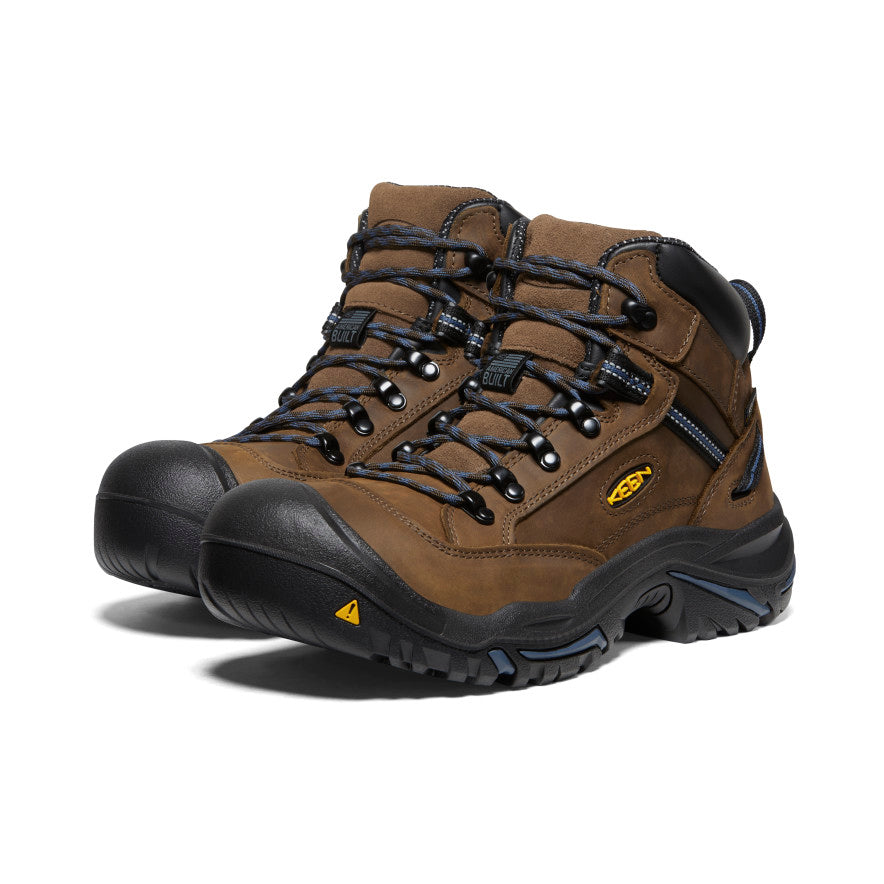 Keen Braddock AL Waterproof Mid Erkek Iş Botu Kahverengi Mavi | EVH3710BX