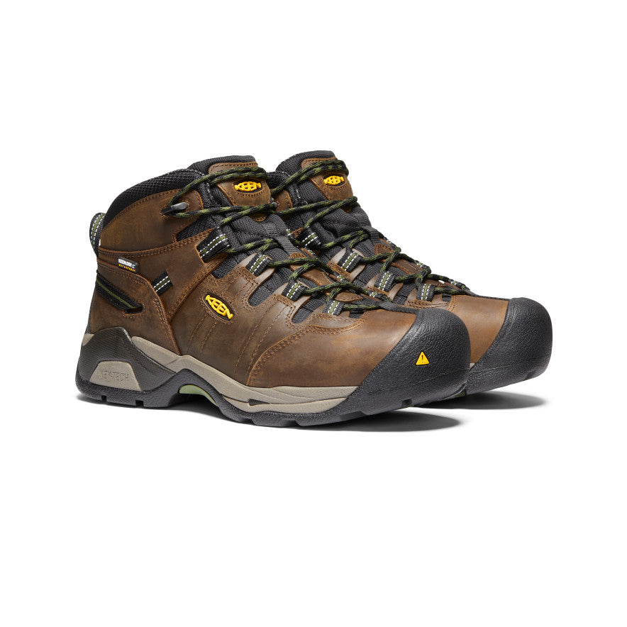 Keen Detroit XT Waterproof Erkek Iş Botu Kahverengi Yeşil | DER426AX