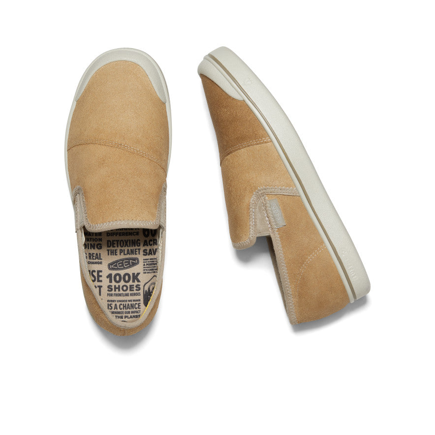 Keen Eldon Harvest Leather Erkek Slip On Ayakkabı Bej Rengi Gümüş | DDF5189XD
