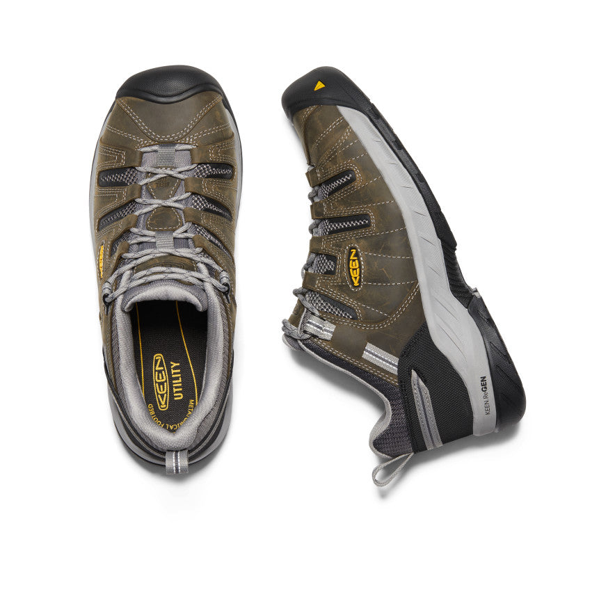 Keen Flint II Erkek Iş Ayakkabısı Zeytin Yeşili Siyah | CZJ9866UE