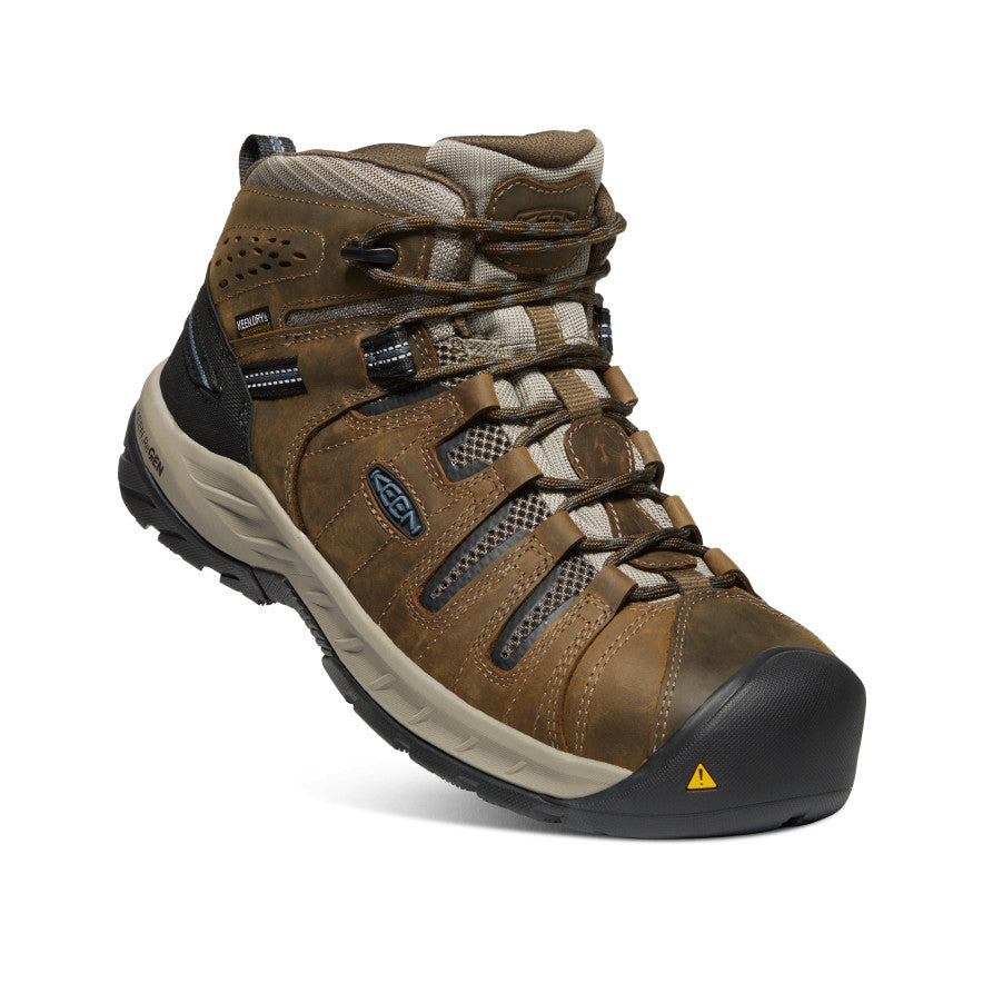 Keen Flint II Waterproof Erkek Iş Botu Kahverengi Mavi | TLU7156FS