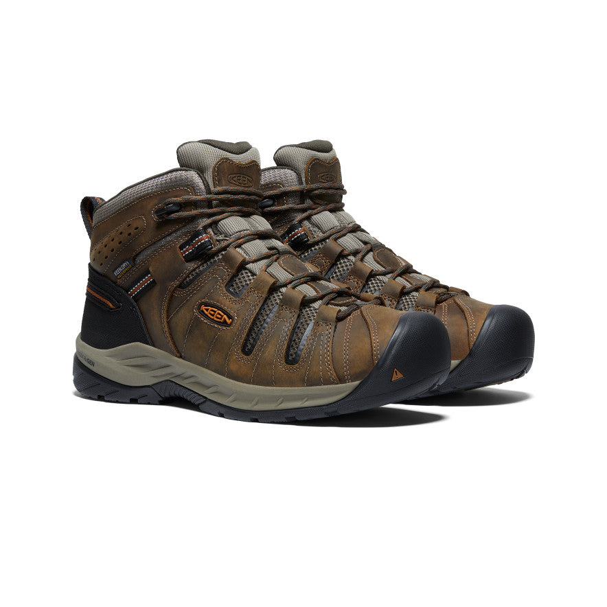 Keen Flint II Waterproof Mid Erkek Iş Botu Siyah Zeytin Yeşili | LDG1294BC