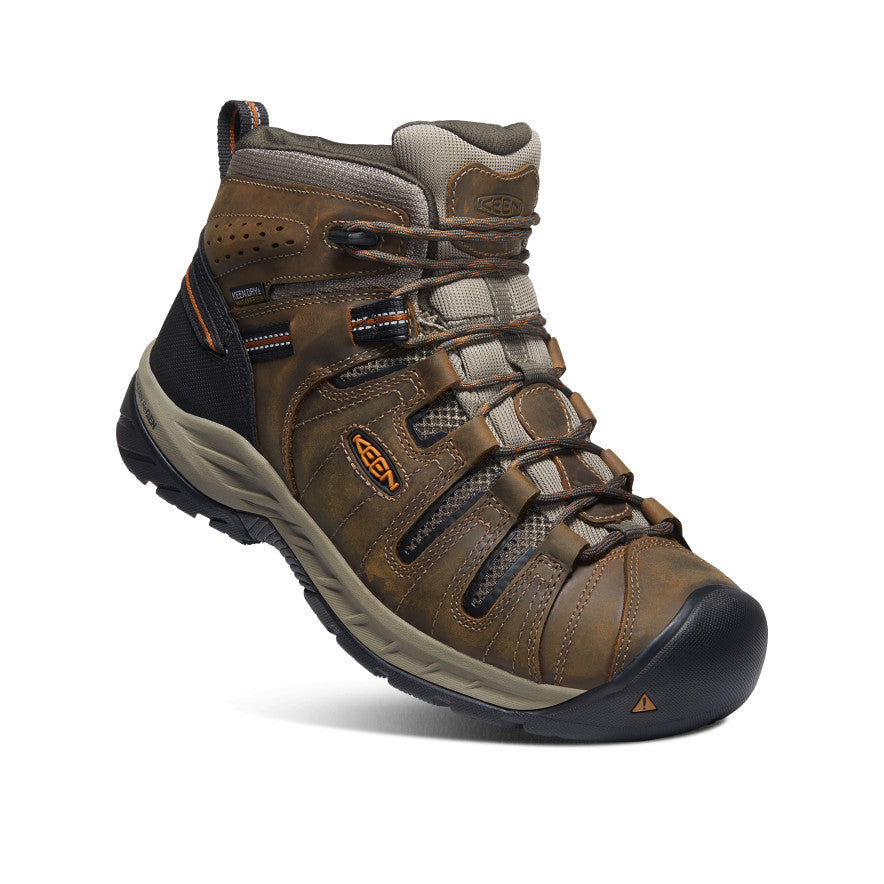 Keen Flint II Waterproof Mid Erkek Iş Botu Siyah Zeytin Yeşili | LDG1294BC
