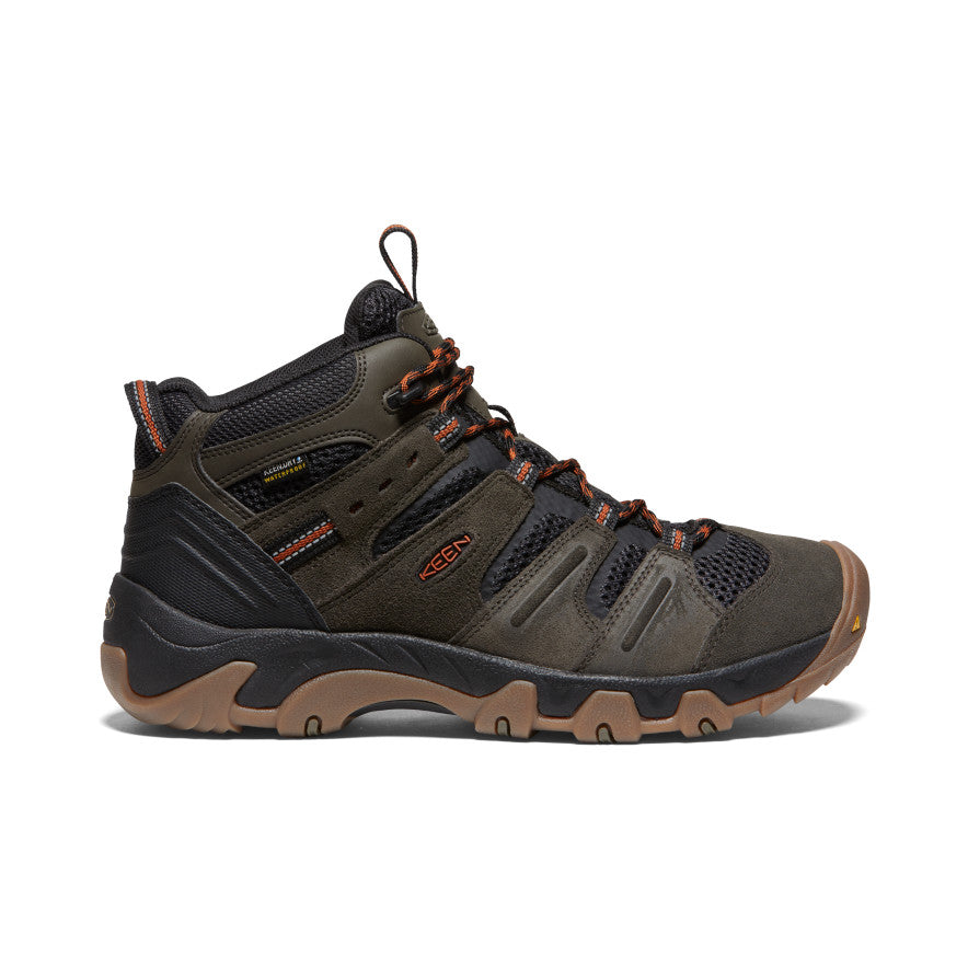 Keen Headout Waterproof Erkek Yürüyüş Botu Siyah Zeytin Yeşili Haki Turuncu | JSJ2024VN