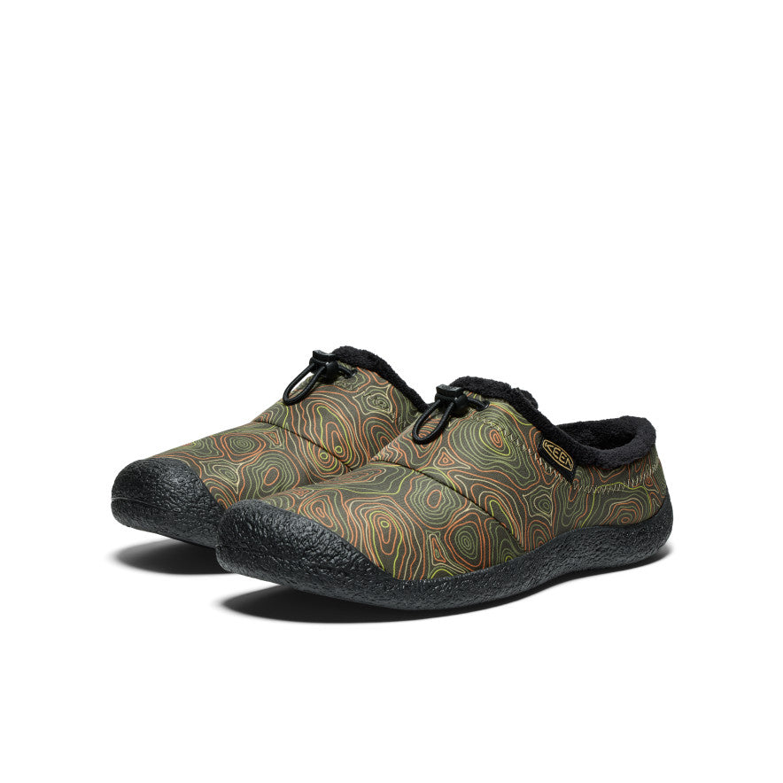 Keen Howser III Slide Erkek Slip On Ayakkabı Siyah Zeytin Yeşili Koyu Sarı | TEY6895DH