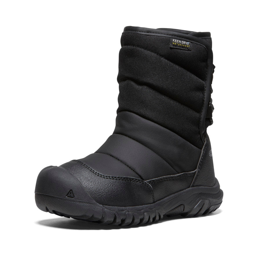 Keen Puffrider Waterproof Winter Çocuk Kar Botu Siyah Gri | AYL1888ZW