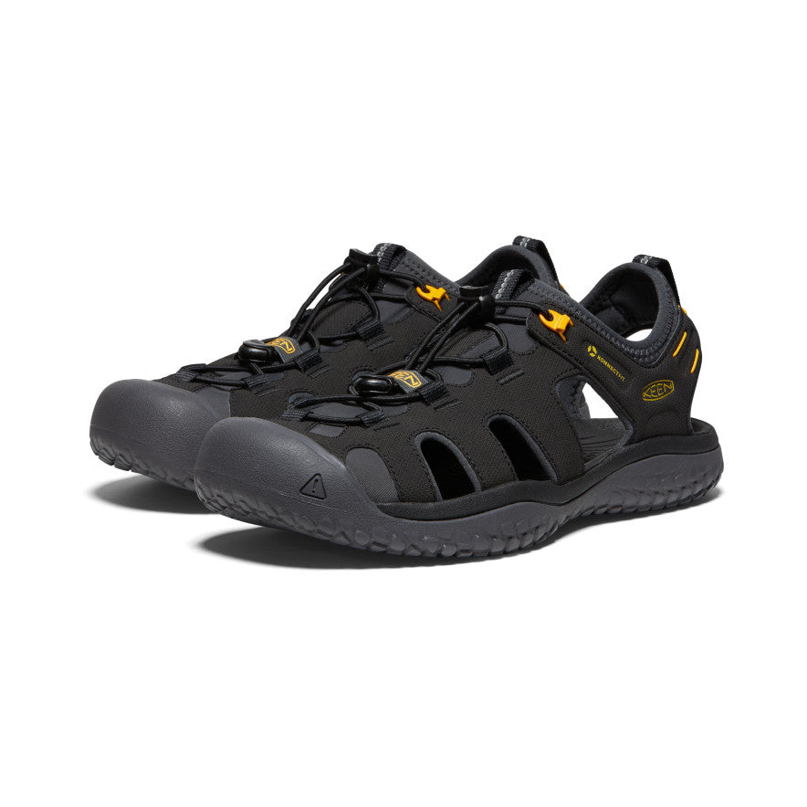 Keen SOLR Erkek Sandalet Siyah Altın | YGG3384CQ