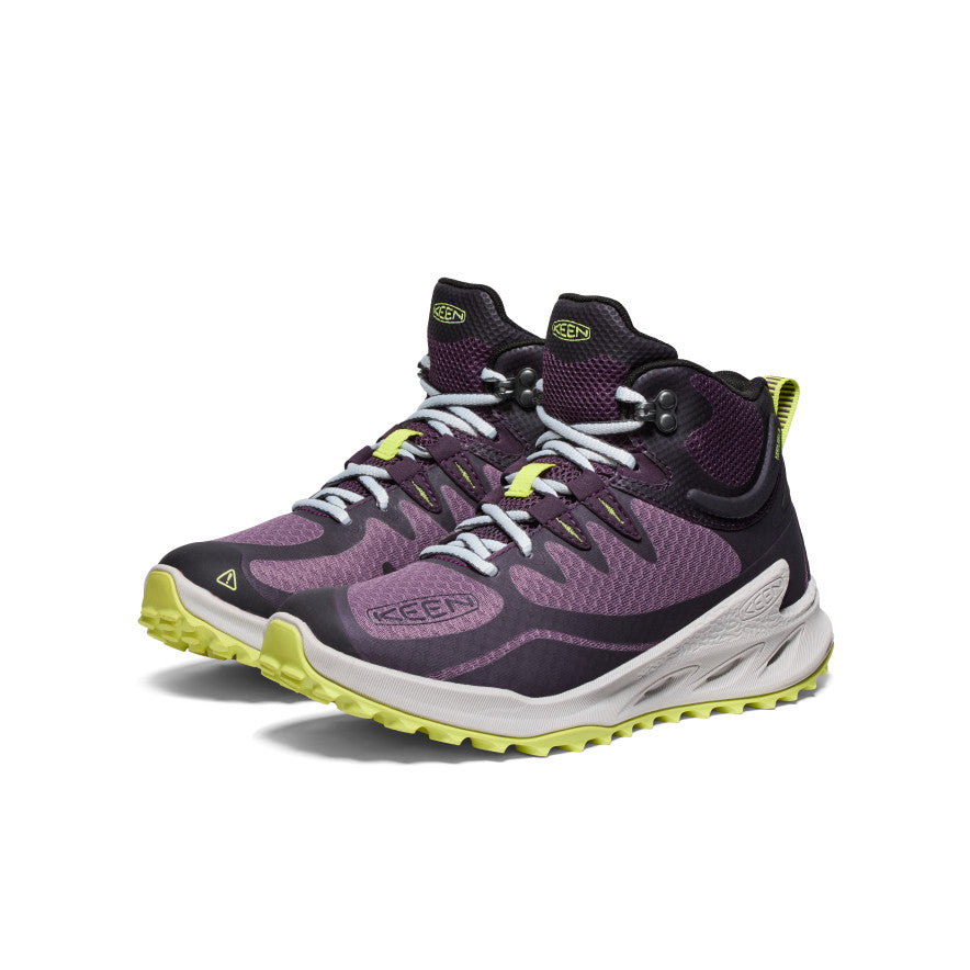 Keen Zionic Waterproof Kadın Yürüyüş Botu Siyah Mor Yeşil | WMD5922FN