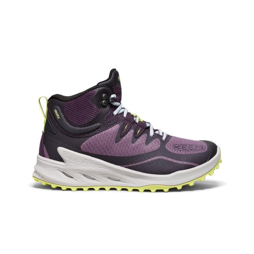 Keen Zionic Waterproof Kadın Yürüyüş Botu Siyah Mor Yeşil | WMD5922FN